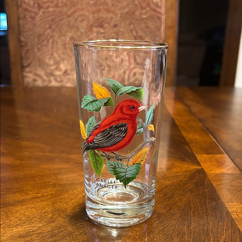 West Virginia Glass Co. Scarlet Tanager Glass
